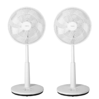 【TECO 東元】日系風格16吋DC遙控擺頭立扇(XA1669BRD)雙入組