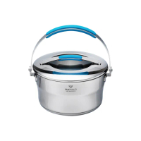 【Buffalo 牛頭牌】新雅登加厚底調理鍋20cm/3.2L(IH.電磁爐適用 電鍋內鍋 湯鍋 提鍋 304不鏽鋼)