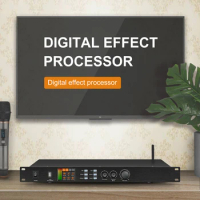 Paulkitson K1800 Karaoke Processor Audio 32 Bit Dsp Processor Pre-Effects KTV Professional Digital Audio Echo Effect Processor