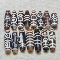 Tibetan agate Dzi Wealth God Noble 9 Eye Treasure Bottle and other multi totem Heavenly Bead Necklace Pendant DIY Accessories