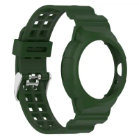 Transparent Case+strap For Google Pixel Watch 2 Band Accessories Sport Integrated wrist Soft TPU Bracelet Pixel Watch straps
