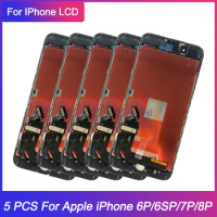 5 PCS LCD For iPhone 6Plus 6s plus 7plus 8 Plus Screen Display Touch Digitizer Replacement For iPhone 6P 6SP 7P 8P