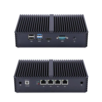 Qotom Mini PC 4X 2.5G I225-V lan Core i3 i5 i7 Pfsense Firewall Router Mini PC Server Desktop Computer
