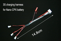 Eflite Nano CPX 直升機電池充電線 1拖3