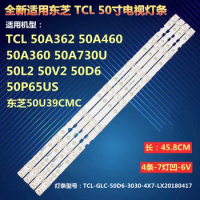 10/13kits LED backlight strip for TCL 50P65US 50S421 50S423 50P8M 50P65 50sk8300 GIC-50D6-3030-4X7-LX20180417 4C-LB5007-ZM03J