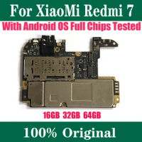 Full Working For XiaoMi RedMi 7 Motherboard 100% Unlocked Original 32GB 64GB For HongMi 7 RedMi 7 Logic Board Mainboard