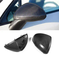 Dry Carbon Rearview Mirror Cap Trim Door Side Shell Covers Sticker For Porsche Cayenne 958.1 2011-2014