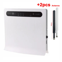 Unlocked Huawei B593 B593u-12 +2pcs Antenna 4G LTE 100Mbps CPE Router with Sim CardSlot 4G LTE WiFi Router with 4 Lan Port