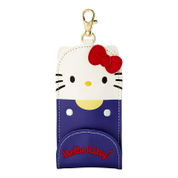 【震撼精品百貨】Hello Kitty 凱蒂貓 三麗鷗 HELLO KITTY 伸縮鎖圈包-藍衣#14383 震撼日式精品百貨
