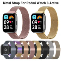 Stainless Steel Metal Strap New Wrist Milanese Watchband Accessories Replacement Bracelet for Redmi Watch 3 Active Smart Watch