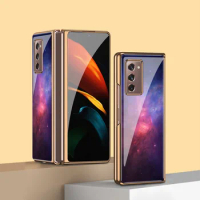 Z Fold 3 Funda Case for Samsung Galaxy Z Fold 3 Z Fold 2 Case Colorful Starry Sky Patterned Coque Ph