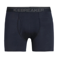 【Icebreaker】男款 Anatomica 美麗諾羊毛超薄款四角開口內褲.彈性衛生褲(IB103030 深海藍)