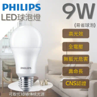 Philips 飛利浦照明 LED 9W 球泡燈(易省型 高光效 無藍光危害 球泡 燈泡 12入)