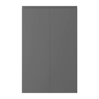 VOXTORP 轉角底櫃門板 2件裝, 右開式 深灰色, 25x80 公分