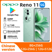 OPPO Reno11 5g smartphone 6.7inches OLED Dimensity 8200 67W SuperVOOC 4800mAh NFC Camera 50MP used phone
