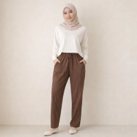 CELANA PANJANG BAGGY TULANG SIMPLE ME / CELANA PANJANG BAGGY POLOS Katun Melar Tebal Wanita Stretch 