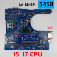 FOR Dell Inspiron 14, 5458, 15, 5558, Laptops Motherboard AAL10 LA-B843P I5-5200U I7-5500CPU, CN-0XCFXD