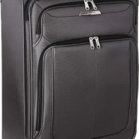 Samsonite Solyte DLX Softside Expandable Luggage with Spinner Wheels, Mineral Grey, Checked-Medium 25-Inch