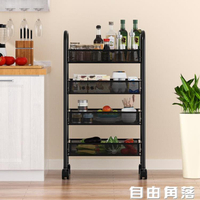 廚房置物架 落地多層可移動廚房架 小推車蔬菜籃收納儲物架子