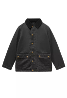 MANGO KIDS Waxed-Effect Parka Jacket