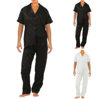 Women'S Pajama Set Print Short Sleeve Shirts Long Pant Home Clothing Ladies Cardigan Summer Sleepwear For Sleeping піжама