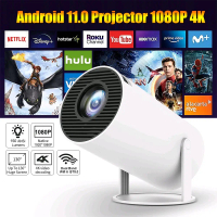 projector mini HY300 Android11 มินิ​โปร​เจ​ค​เตอร์​ mini projector ความชัด4K ดู​ netflix ได้​ ไม่ต้อ