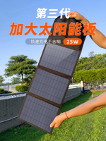 100W單晶硅太陽能發電板手機電瓶戶外旅行折疊便攜USB光伏充電源 樂居家百貨