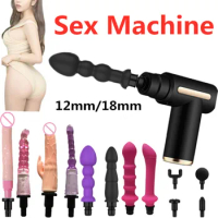 Sex Machine Fascial Gun Women Orgasm Thrusting Vibrator Dildo Vaginal Anal Massage Accessories Adult Sex Toy Female Masturbation