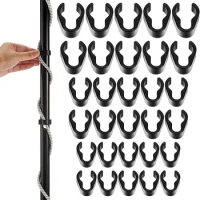 20pcs Durable Studio Accessories Universal Mic Cable Clips Microphone Stand Clamp Boom Pole Clips Microphone Holder Clip