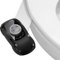 Bidet Attachment-Ultra Slim Toilet Seat Attachment Dual Nozzle Bidet Adjustable Water Pressure Non-Electric Sprayer Accessoires