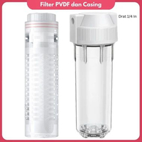 Filter Air Ultrafiltrasi PVDF 10 Inch Filter Penyaring Air Keruh Sumur 150 LpH Saringan Air Kran PVD