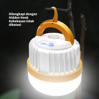 Lampu Camping LED Rechargeable 1000LM, Tenda Portable Magnet & Kait, Tahan Air IP65, Sorot Magnetik