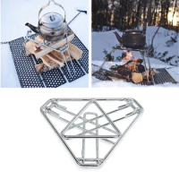 Outdoor Portable Folding Camping Stove Thick Tripod Nature Hike Bushcraft Tourism Picnic Burner Grill Bracket Camping Supplies