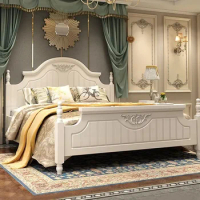 Queen Kids Bed Double Royal Modern Wood Bed Twin Frame Double Headboard Sleeping Letti Matrimoniali Furniture For Bedroom