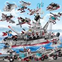 LC - 1000Pcs Mainan Brick Tank WW2 Pesawat Mainan Anak Laki Laki Warship