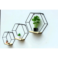 Rak Dinding Hexagonal