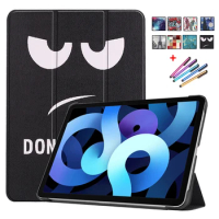 For iPad Air 4 Case Cute Painted Folding Leather Tablet Cover for iPad Air 2020 Air 4 Case Coque Funda