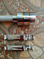 Batang Besi Gordeng/Rollet/ Gordyn/Hordeng/Ordeng Full Set Silver Garis Minimalis Kombinasi Batang