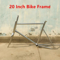 Vintage Retro 20 Inch Bike Frame Single Speed Bicycle Part V Brake Front 100mm Rear 120mm Fixed Gear Fixie Cycling Carbon Steel