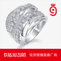 Cincin Perak S925 Cincin Moissanite Etsy Jualan Panas Cincin Tertutup Sumber Barang Kemas Tangan