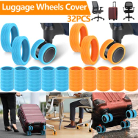Luggage Wheels Cover Reusable Silicone Luggage Wheel Protectors Waterproof Anti Scratch Luggage Caster Cover for Reduce Noise