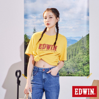 EDWIN 復古LOGO短袖T恤-男-黃色