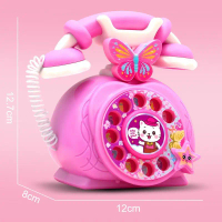 Children's Retro Princess Telephone Toy with Dialing and Ringing Sound, Educational Pretend Play Gif