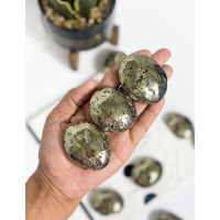 Natural Pyrite PalmStone ไพไรต์ ปาล์มสโตนTop Quality Pyrite is a powerful protection stone which pro