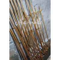 New GANTUNGAN BAJU TEMPEL TEMBOK GAWANG BESI DINDING Z OVAL KOTAK GOLD EMAS PUTIH HITAM CUSTOM WARNA