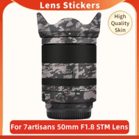 For 7artisans 50mm F1.8 STM For Sony Mount Camera Lens Sticker Coat Wrap Protective Film Protector Decal Skin AF50F1.8