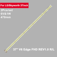 2pcs TV LED Backlight Strip For LIG 37inch 37'' V6 Edge FHD REV1.0 R/L LC370EUN 37E82RD 37E82RD 3DTV37860ix 37RL853 37LV4500 37L
