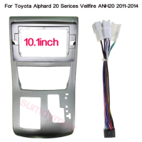 2 Din Car Radio Fascia For TOYOTA Alphard 20 Series Vellfire 2008-2014 Android 10.1" Big Screen Audio Dash Fitting Panel Kit