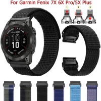For Garmin Fenix 7X 6X Pro 5X Plus 3 3HR Nylon Strap 26mm Watch Band Tactix 7 Pro Delta Bravo Quickfit Bracelet Wristband Correa