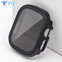 Anti-Spy Glass+Cover for Apple Watch Case Ultra 1/2 49mm 40mm 44 41mm 45mm Bumper Screen Protector iWatch Series 9 8/7/SE/6/5/4